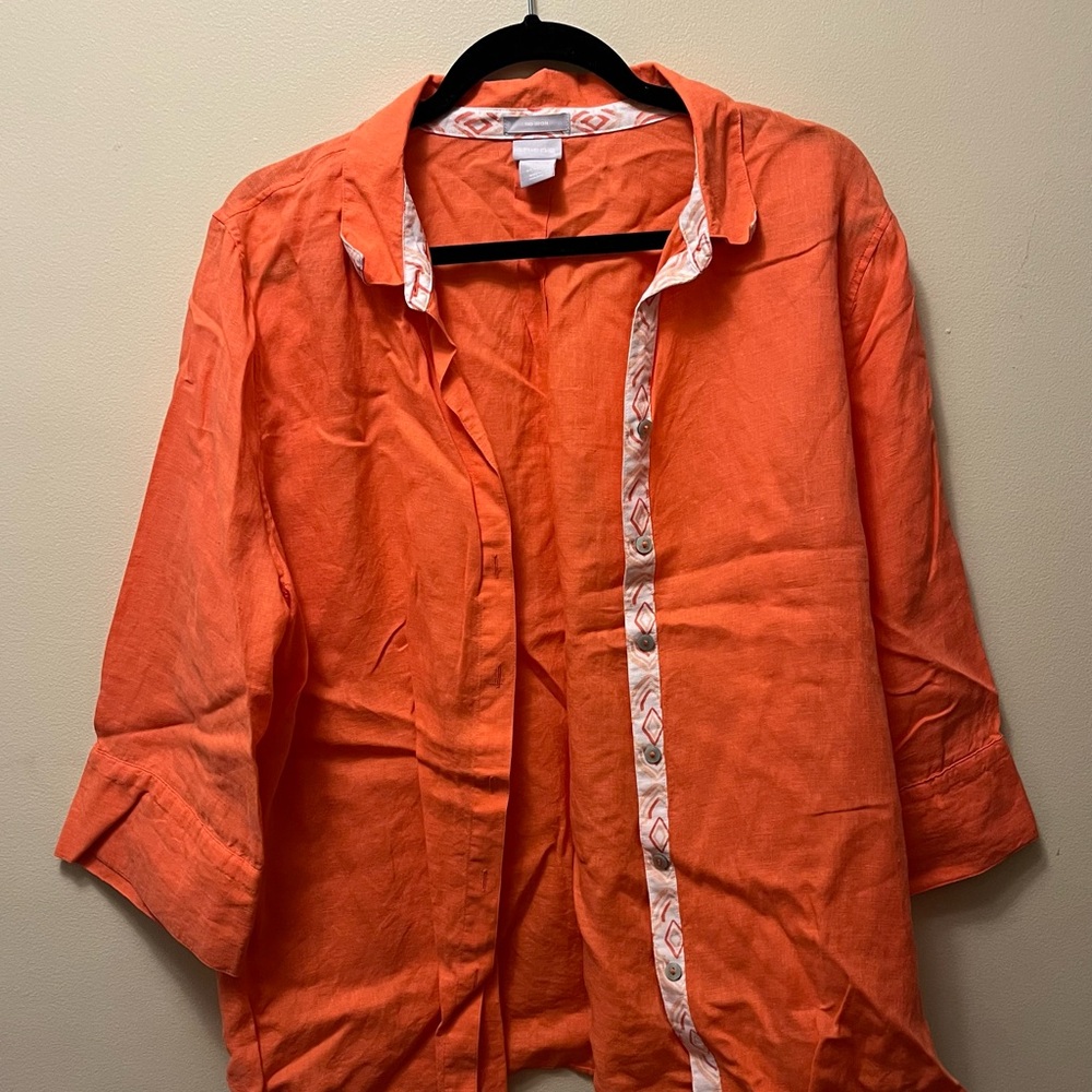 Chico's Vibrant Orange Top